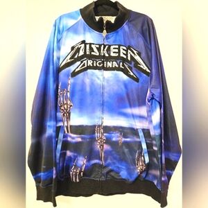 Miskeen Originals Hoodie Mens Size 3XL Blue Jacket Pockets Faded Distressed